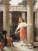John William Waterhouse In the Peristyle Sweden oil painting reproduction